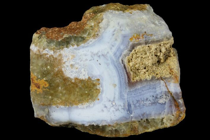 Polished Blue Lace Agate Slice - South Africa #128425